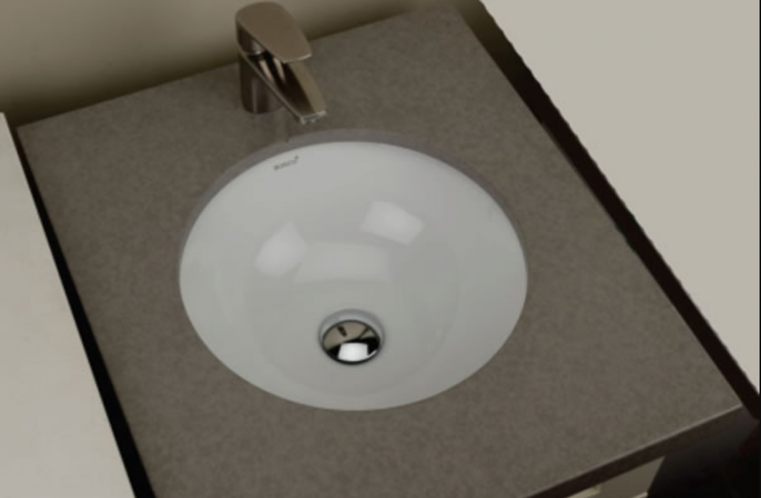 American Imaginations AI-34633 Round Bathroom Undermount Sink White Color
