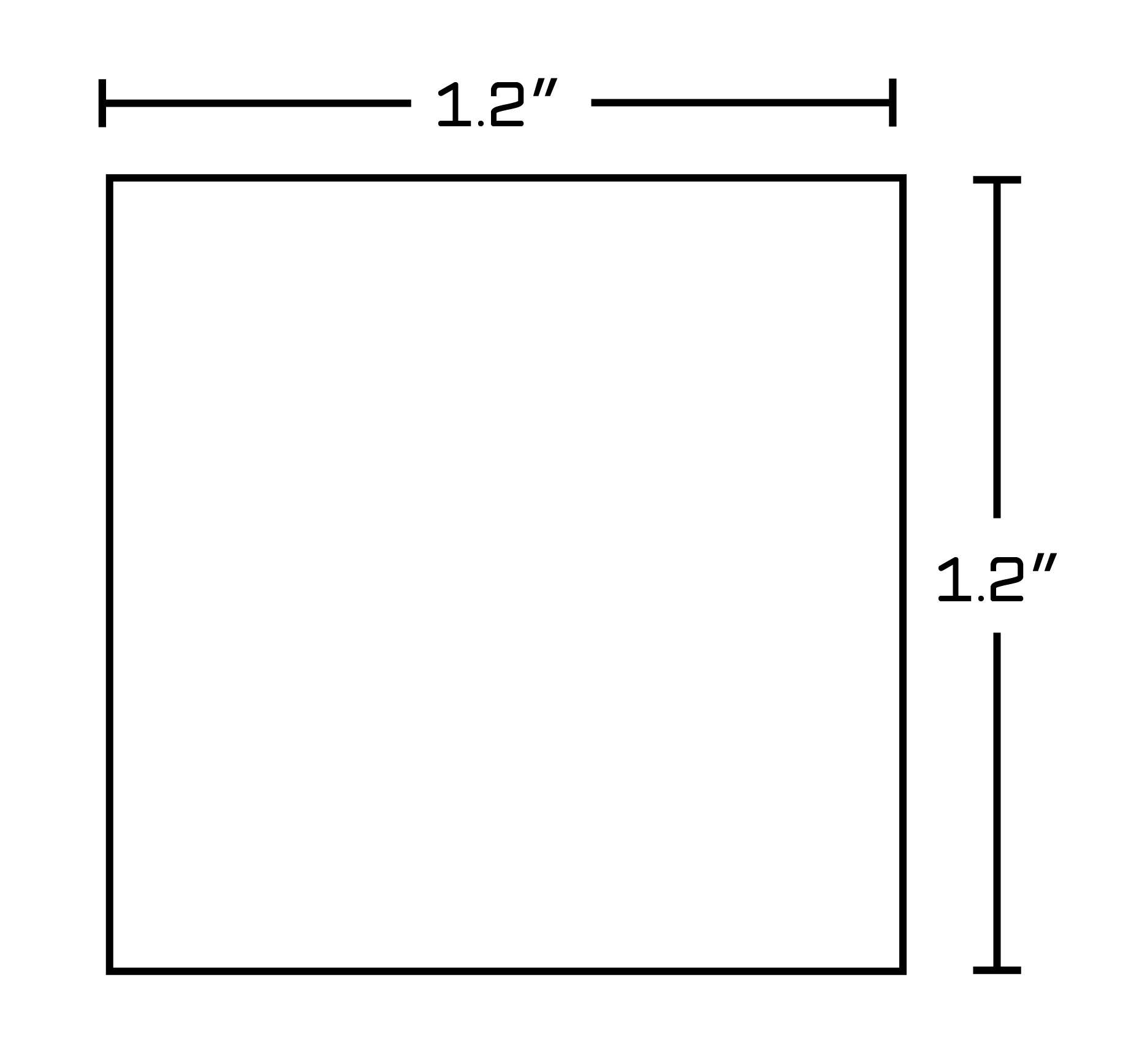 American Imaginations AI-21402 1.2-in. W Square Stainless Steel Cabinet Knob Black Color