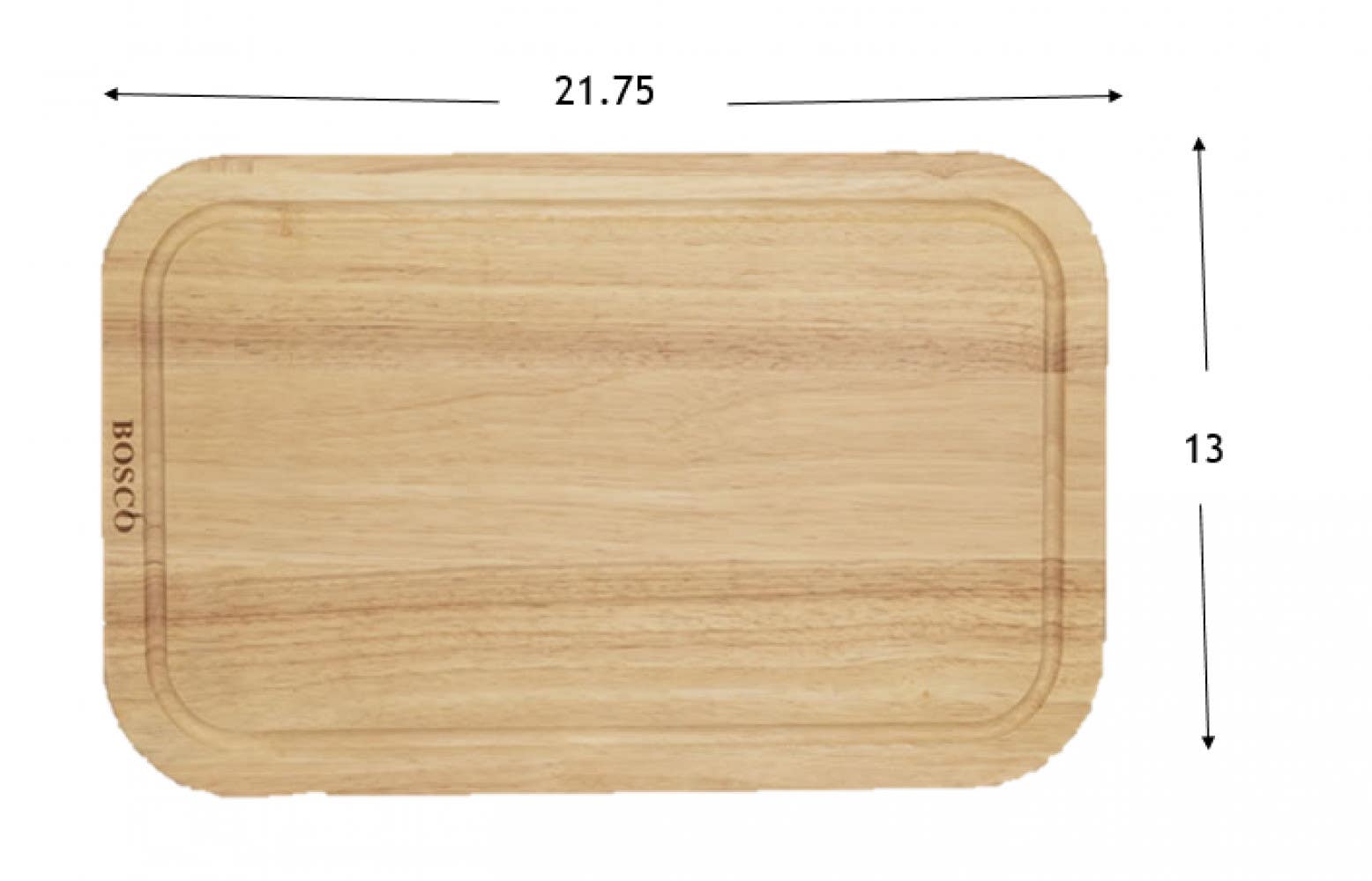 American Imaginations AI-34435 13-in. W Solid Wood Kitchen Cutting Board Oak Color