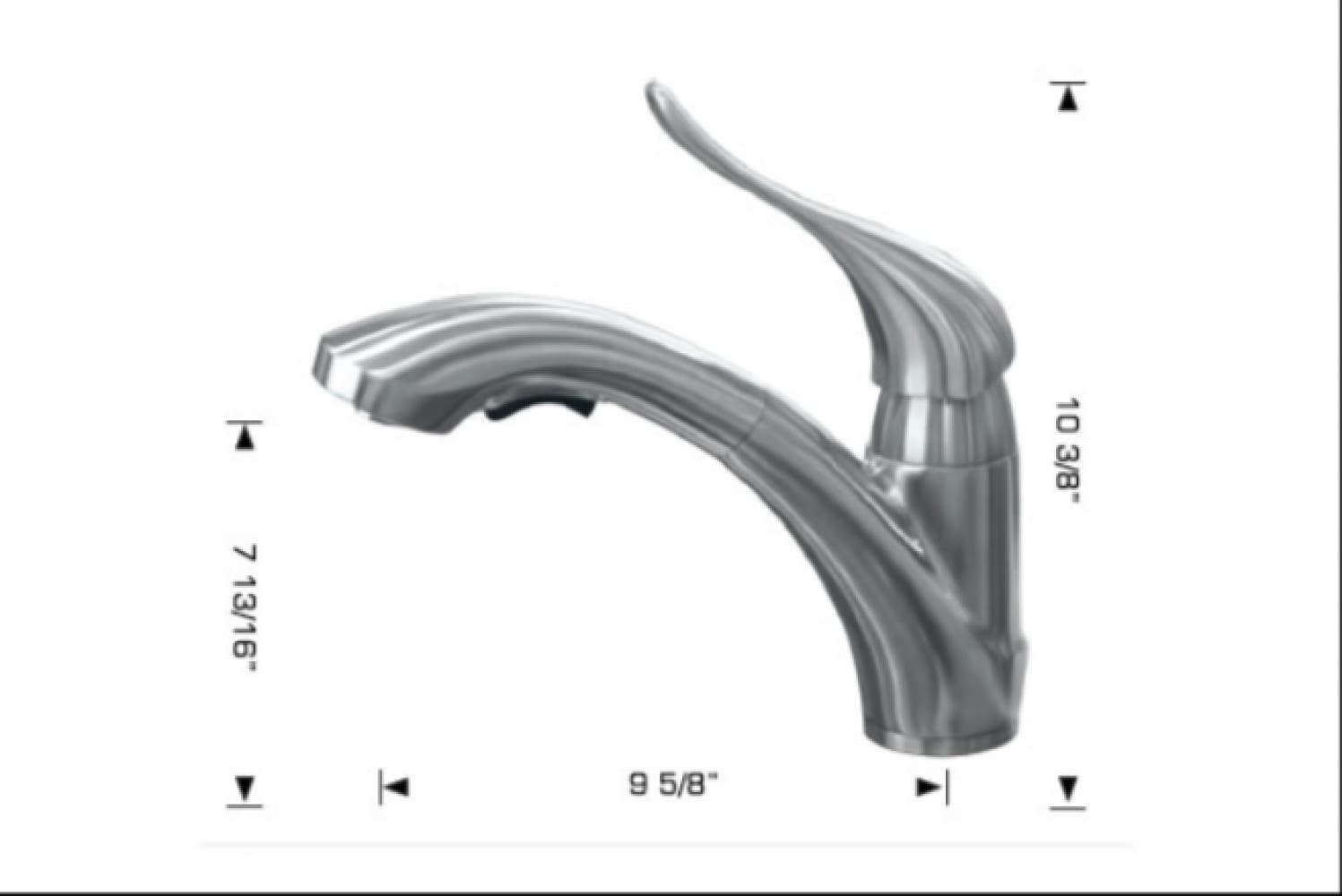 American Imaginations AI-34870 1 Hole CSA Approved Stainless Steel Faucet Stainless Steel Color