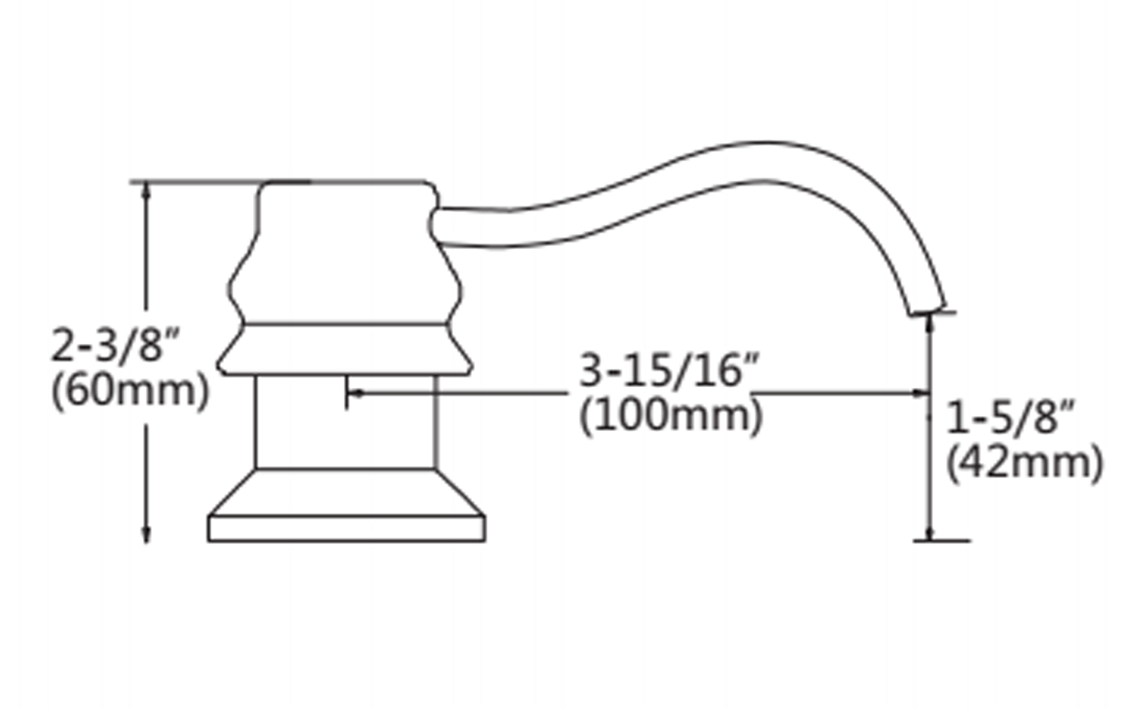 American Imaginations AI-293 Stainless Steel Kitchen Sink Soap Dispenser