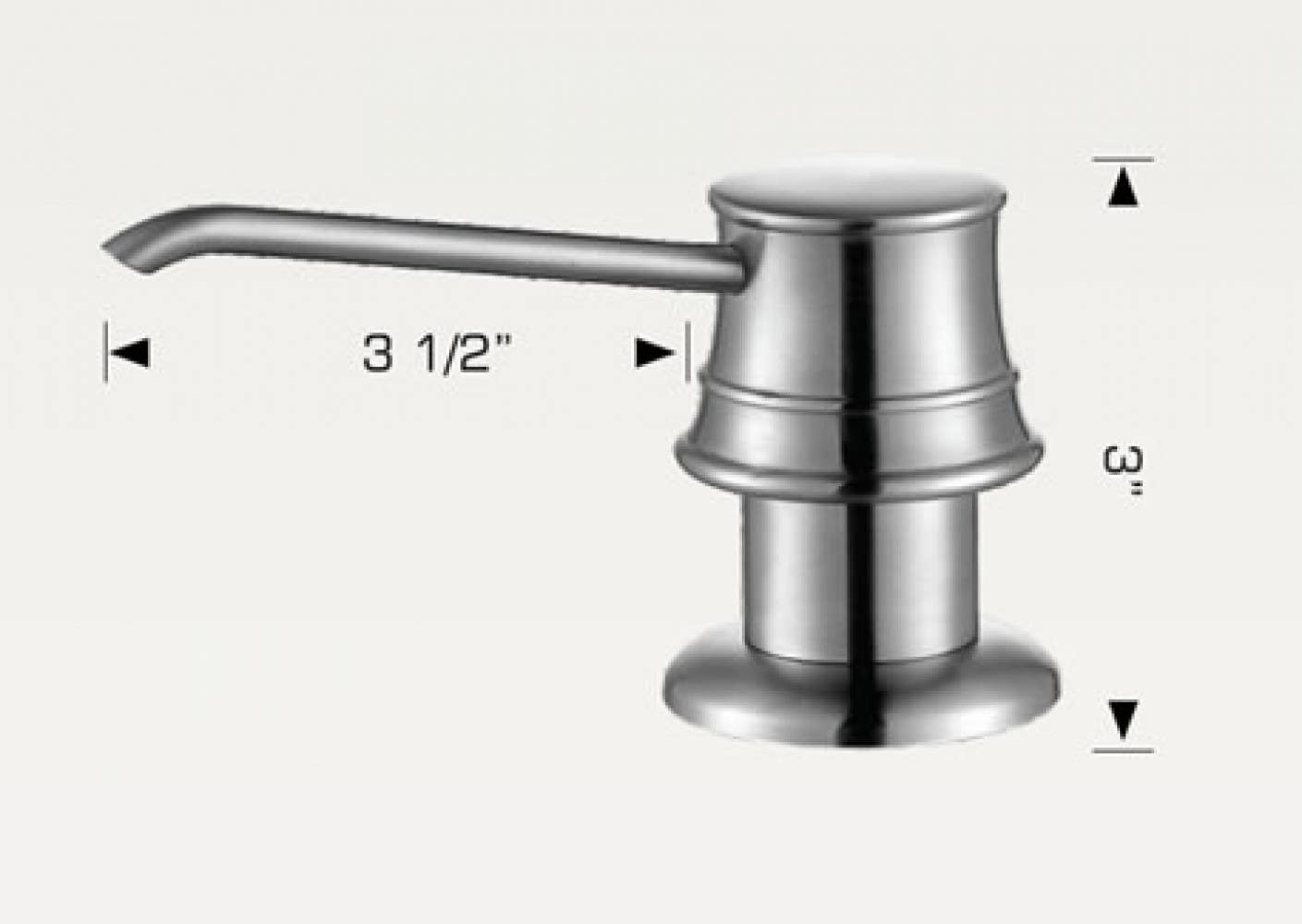 American Imaginations AI-34622 Stainless Steel Kitchen Sink Soap Dispenser Stainless Steel