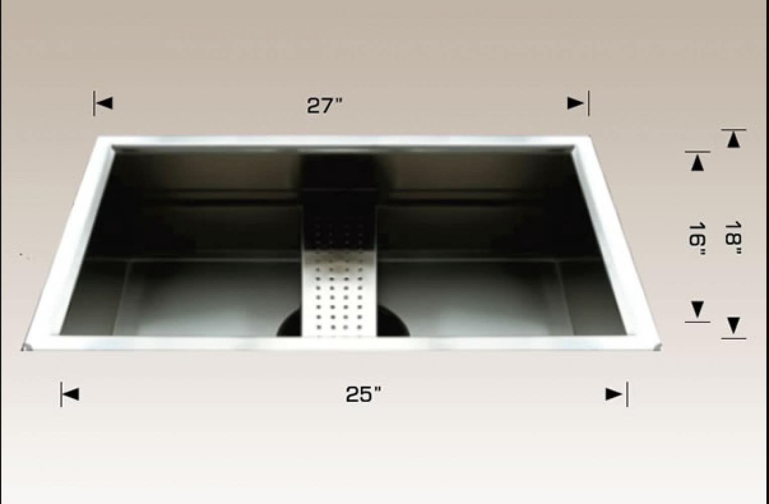 American Imaginations AI-34515 29-in. W CSA Approved Stainless Steel Laundry Sink With 1 Bowl And 16 Gauge