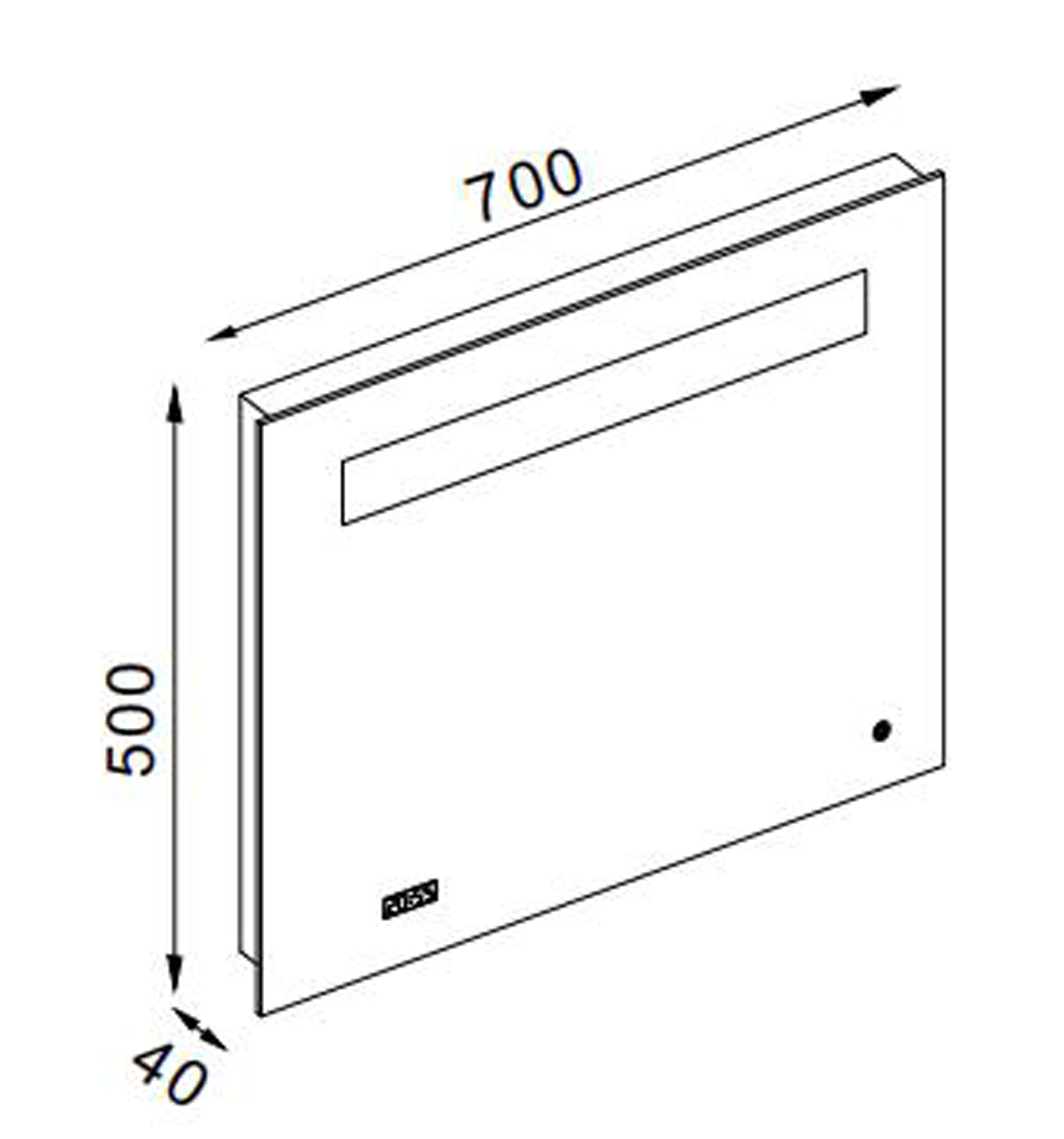 American Imaginations AI-28692 28-in. W Rectangle Aluminum Wall Mount LED Backlit Mirror Aluminum