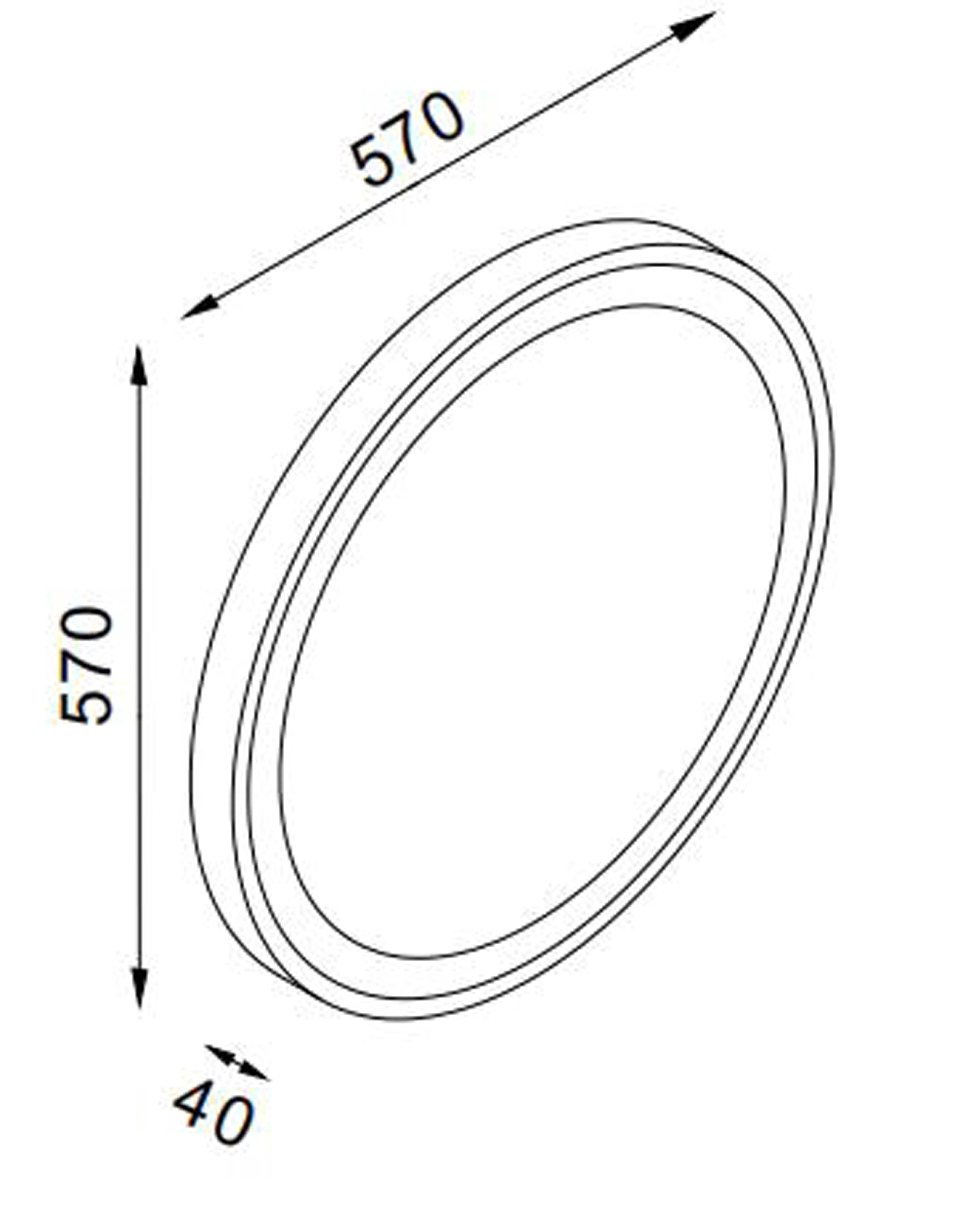 American Imaginations AI-28698 23-in. W Round Aluminum Wall Mount LED Backlit Mirror Aluminum