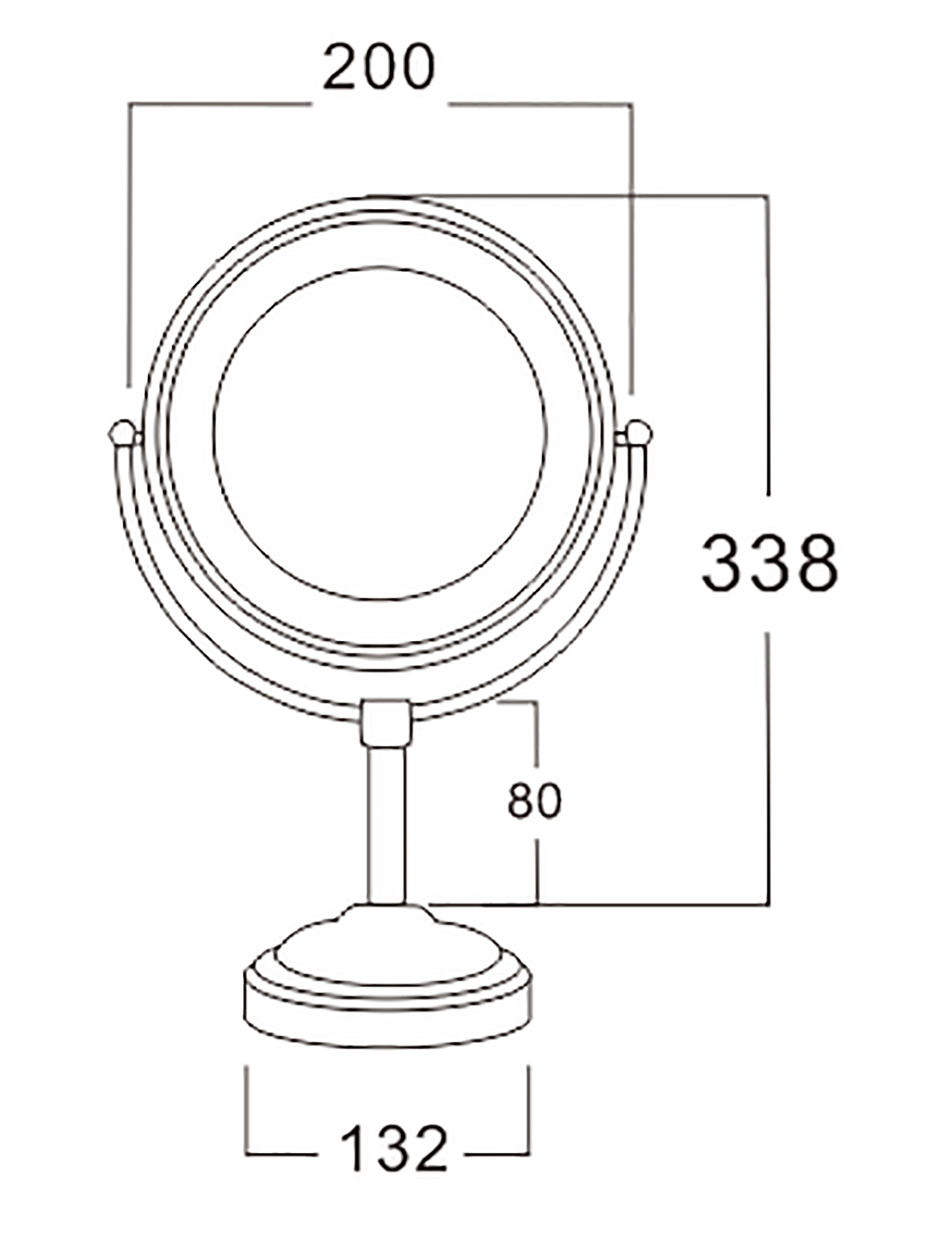 American Imaginations AI-28699 10-in. W Round Stainless Steel Above Counter Magnifying Mirror Chrome Color