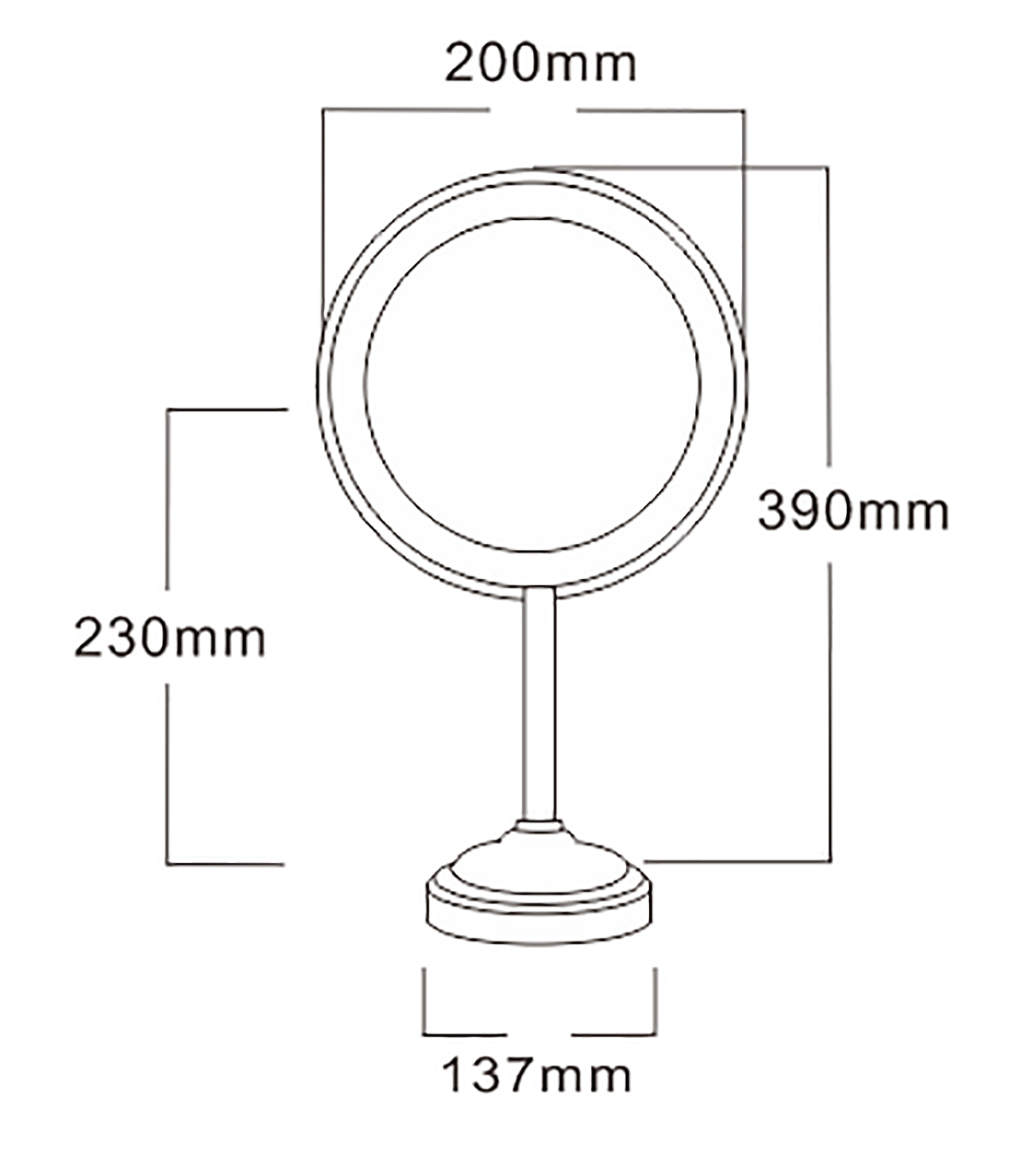 American Imaginations AI-28717 10-in. W Round Stainless Steel Above Counter Magnifying Mirror Chrome Color