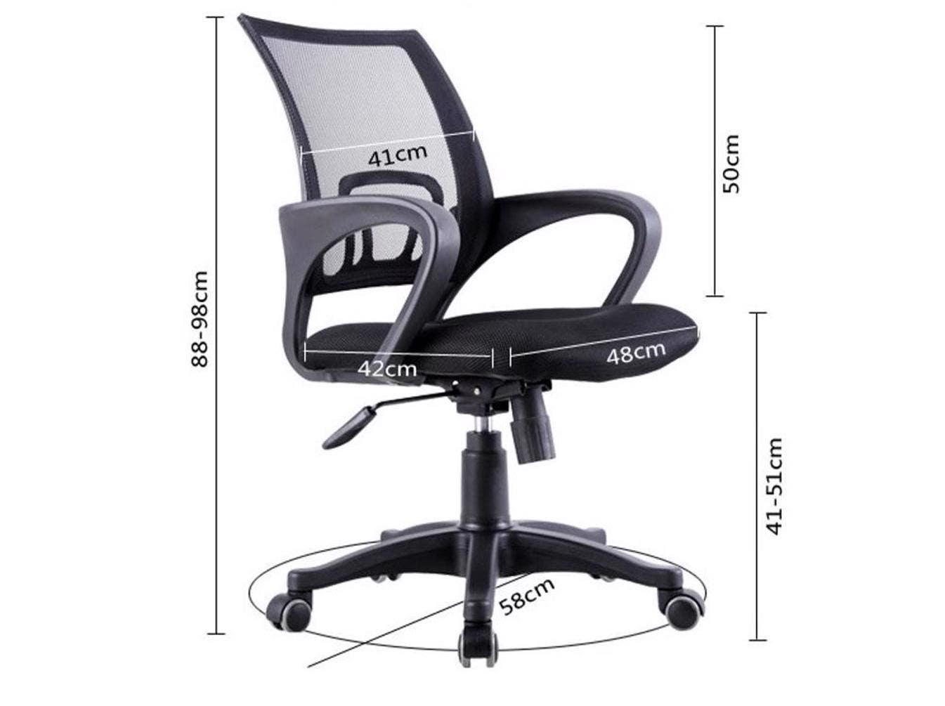 American Imaginations AI-28701 22.8-in. W 38.6-in. H Modern Stainless Steel-Plastic-Nylon Office Chair Black