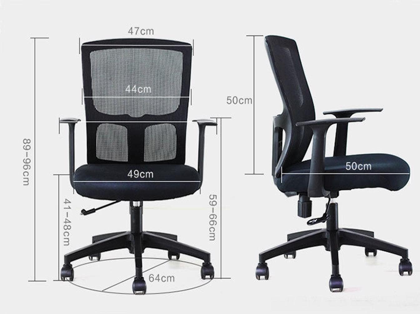 American Imaginations AI-28707 25.2-in. W 37.8-in. H Modern Stainless Steel-Plastic-Nylon Office Chair Black