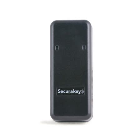 Secura Key ET-RO-W-R, HF Smart Card Reader, 13.56 MHz, Rectangular Mullion, Black, (4.38" x 1.74" x 0.9")