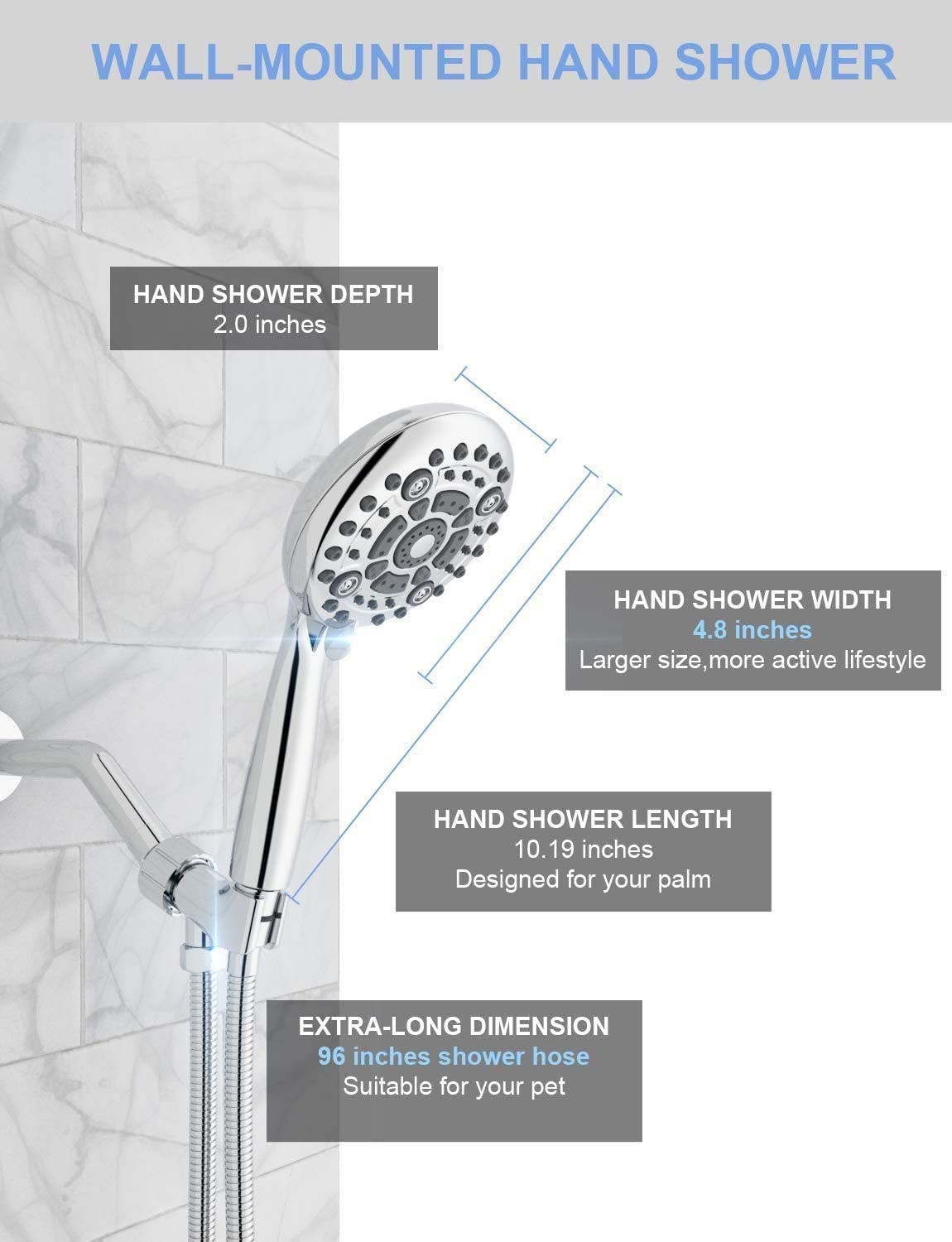 American Imaginations AI-343 Wall Mount CUPC Approved Stainless Steel Shower Head