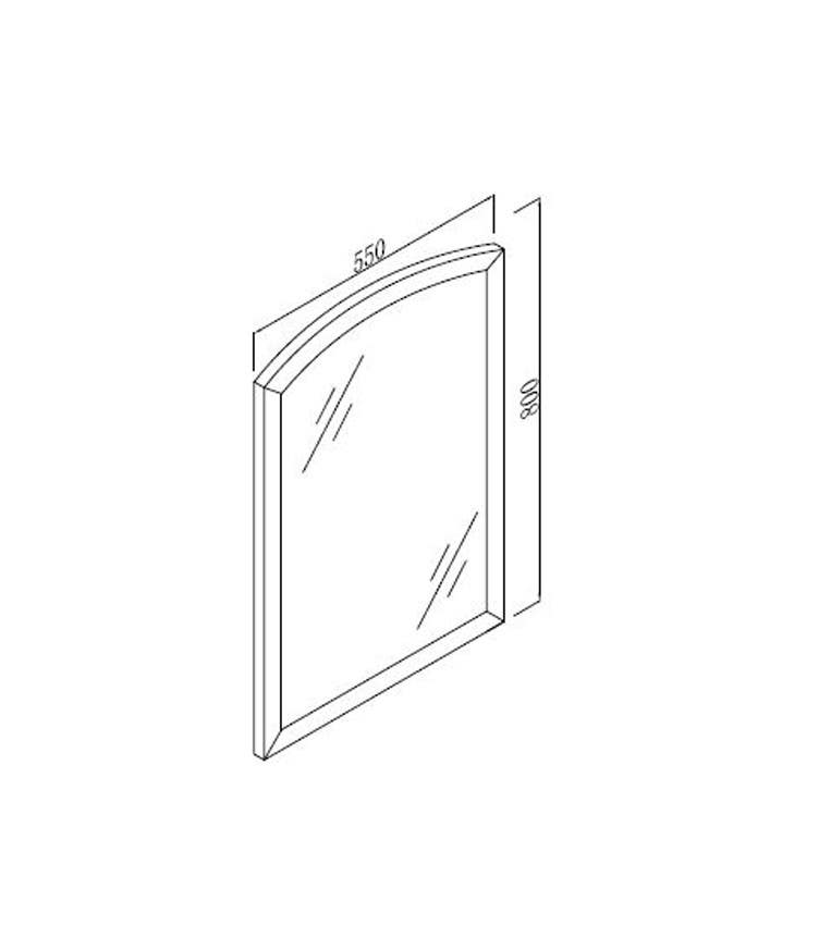 American Imaginations AI-18195 21.65-in. W 31.5-in. H Modern Birch Wood-Veneer Wood Mirror Coffee