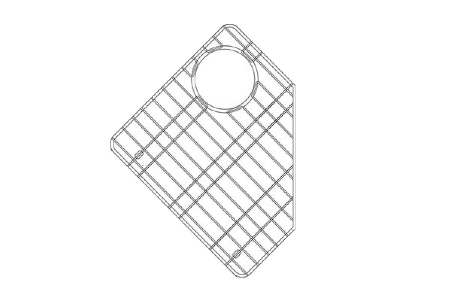 American Imaginations AI-34693 16.687-in. W X 22.125-in. D Stainless Steel Kitchen Sink Grid Chrome