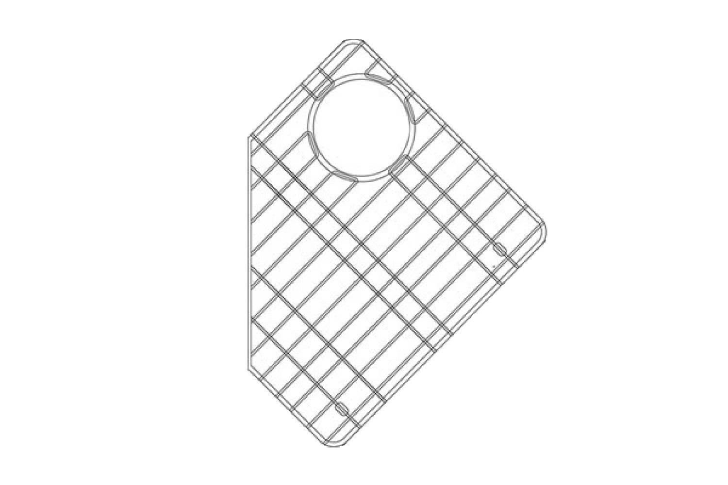 American Imaginations AI-34694 16.867-in. W X 22.125-in. D Stainless Steel Kitchen Sink Grid Chrome