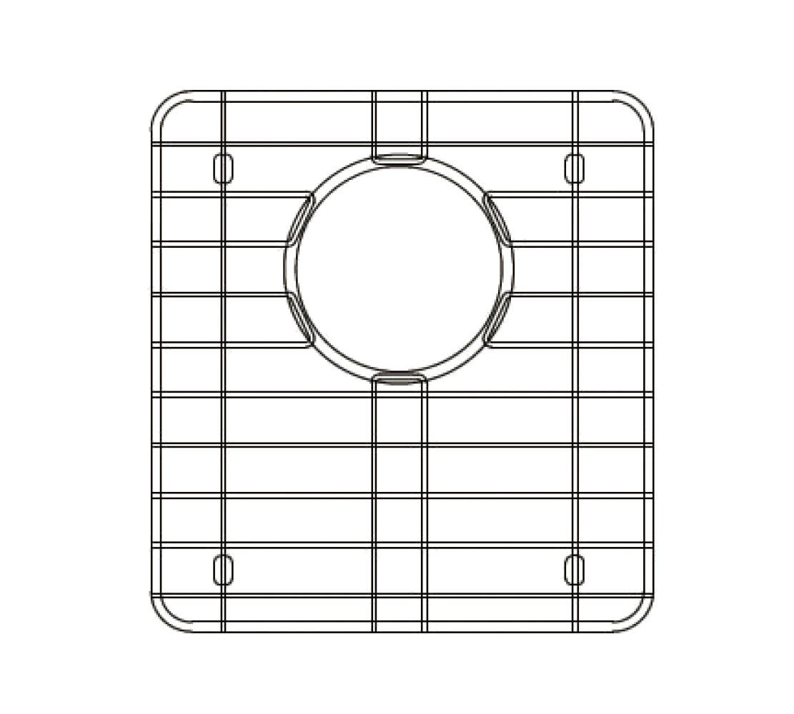 American Imaginations AI-34717 15.5-in. W X 16-in. D Stainless Steel Kitchen Sink Grid Chrome