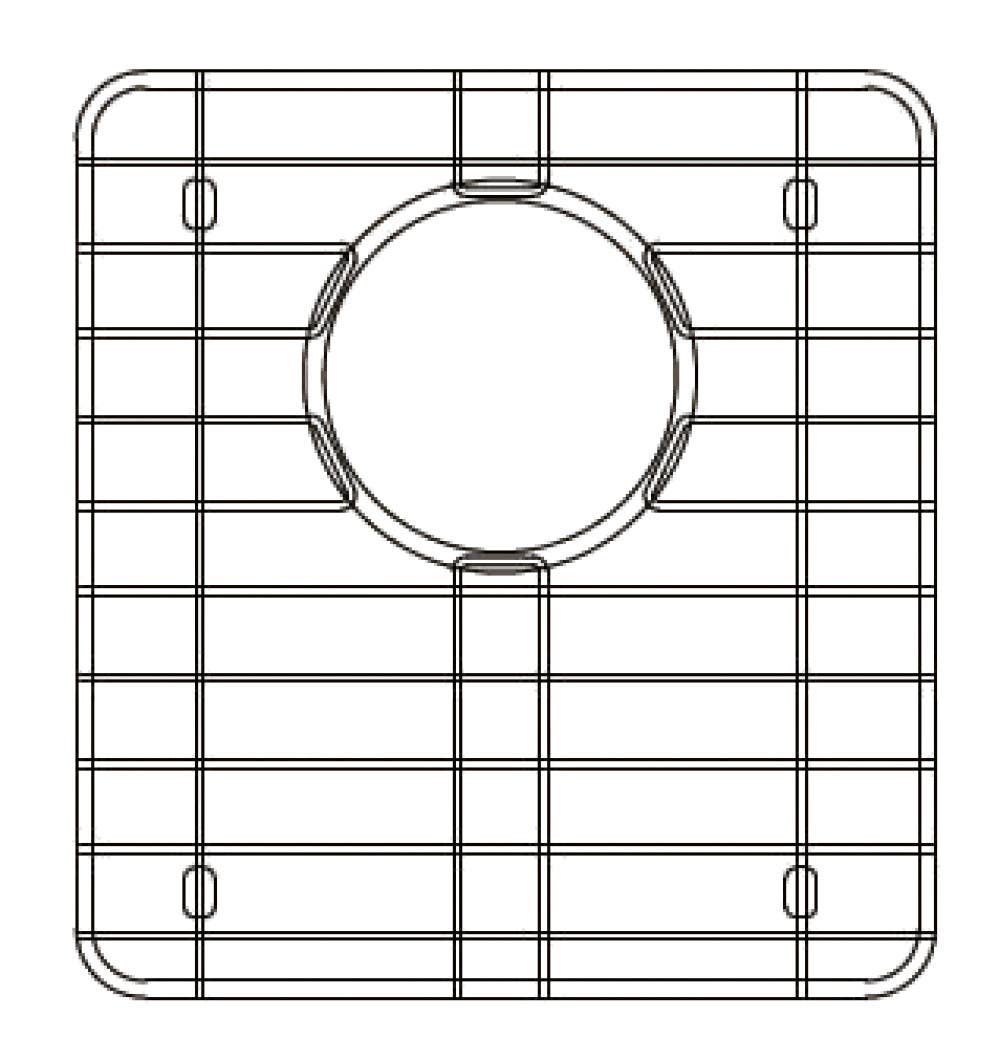 American Imaginations AI-34718 14.5-in. W X 16-in. D Stainless Steel Kitchen Sink Grid Chrome