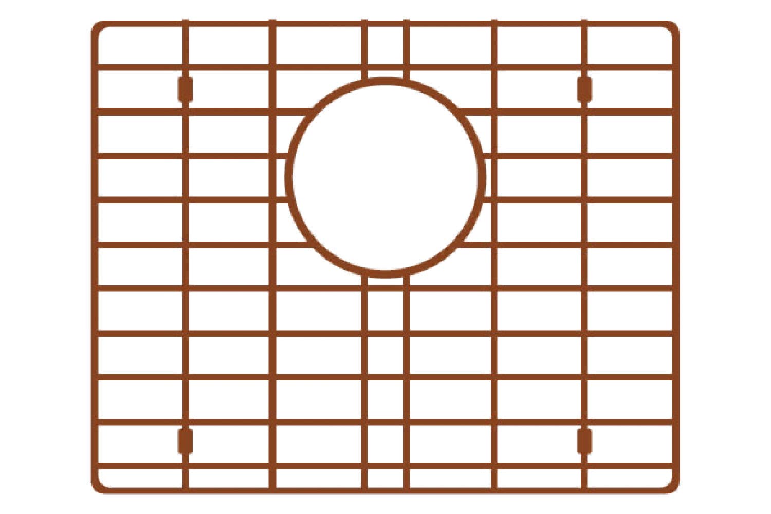 American Imaginations AI-34724 15-in. W X 15-in. D Stainless Steel Kitchen Sink Grid Copper