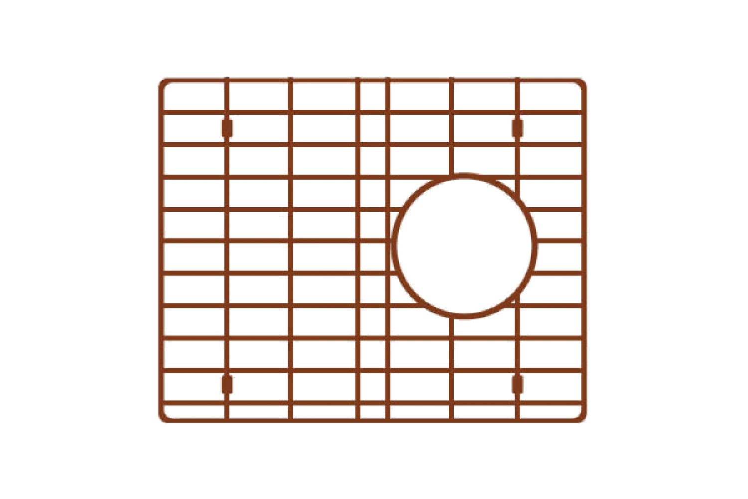 American Imaginations AI-34727 21-in. W X 16-in. D Stainless Steel Kitchen Sink Grid Copper
