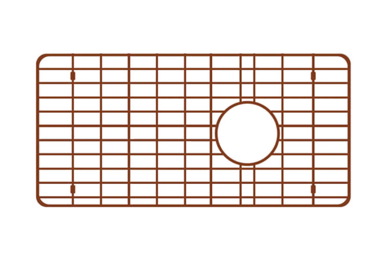 American Imaginations AI-34731 29-in. W X 16-in. D Copper Kitchen Sink Grid Copper