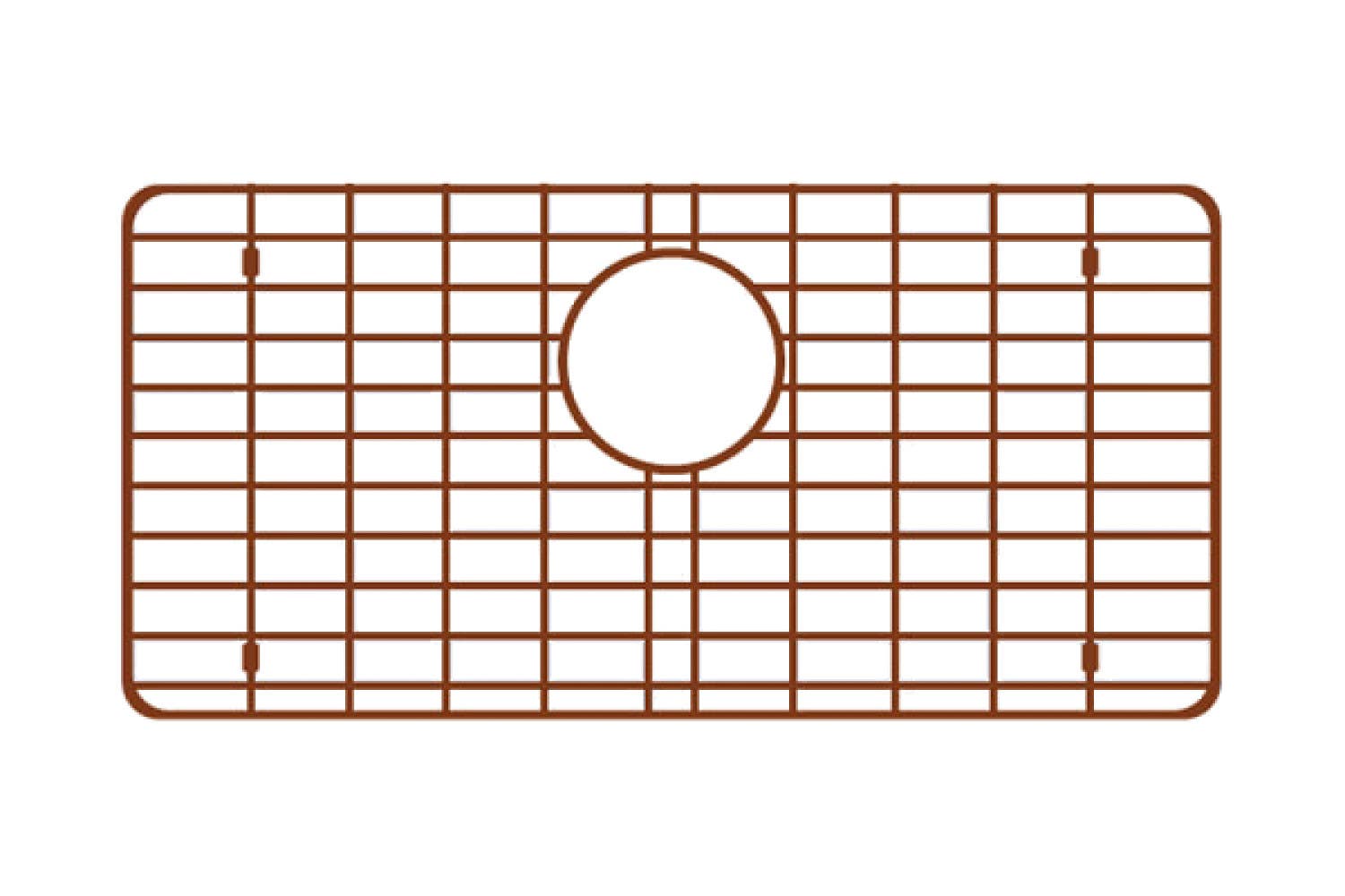 American Imaginations AI-34735 25-in. W X 16-in. D Copper Kitchen Sink Grid Copper