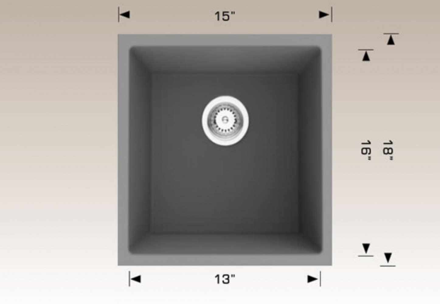 American Imaginations AI-34652 15-in. W CSA Approved Coffee Kitchen Sink With 1 Bowl