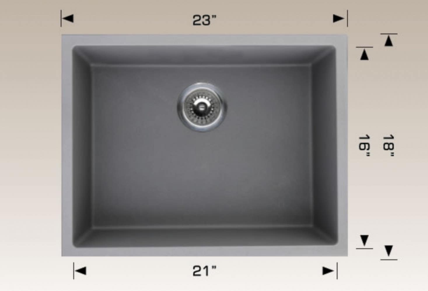 American Imaginations AI-34653 23-in. W CSA Approved Coffee Kitchen Sink With 1 Bowl