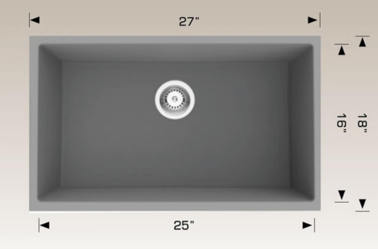 American Imaginations AI-34654 27-in. W CSA Approved Coffee Kitchen Sink With 1 Bowl