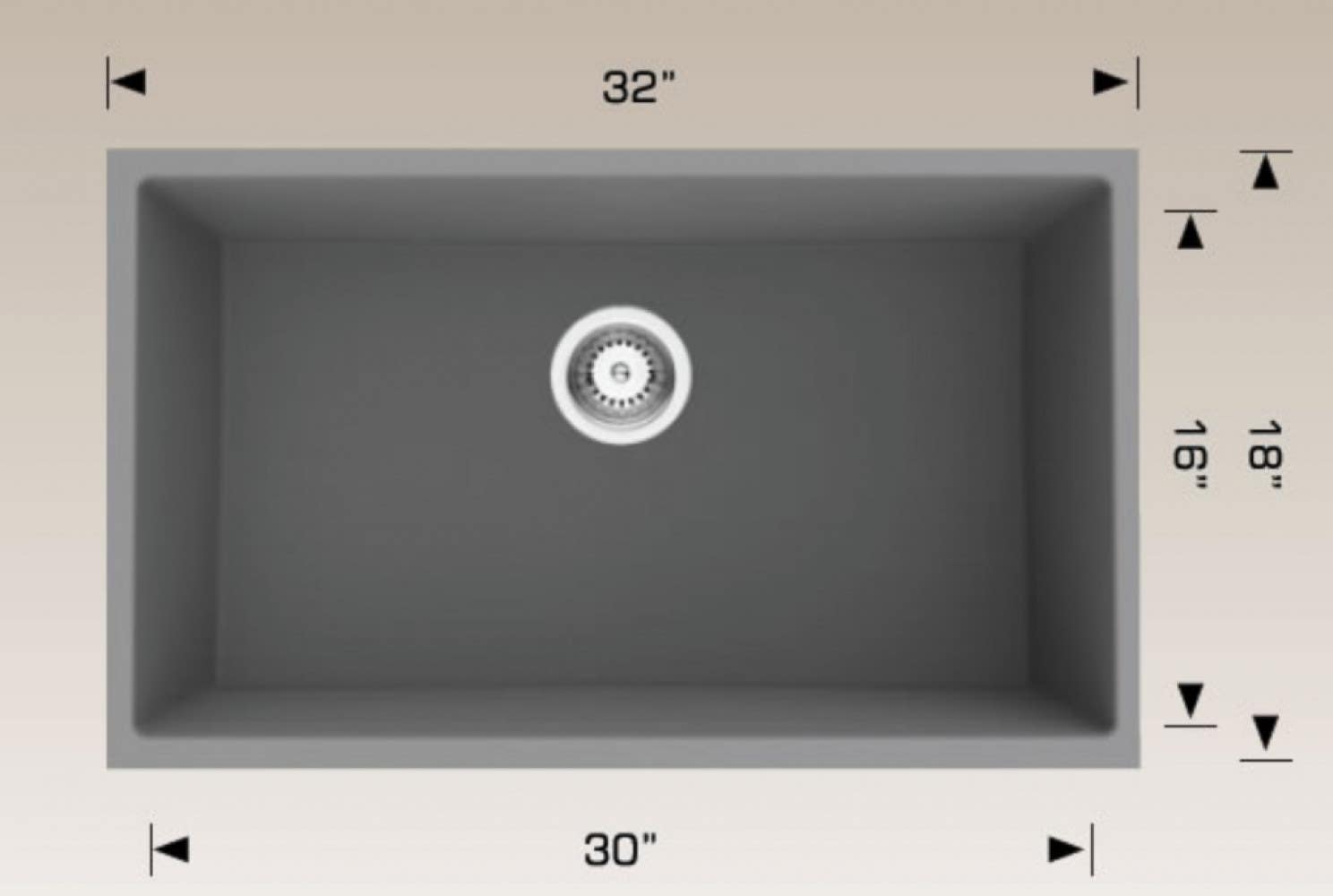 American Imaginations AI-34763 32-in. W CSA Approved Coffee Kitchen Sink With 1 Bowl