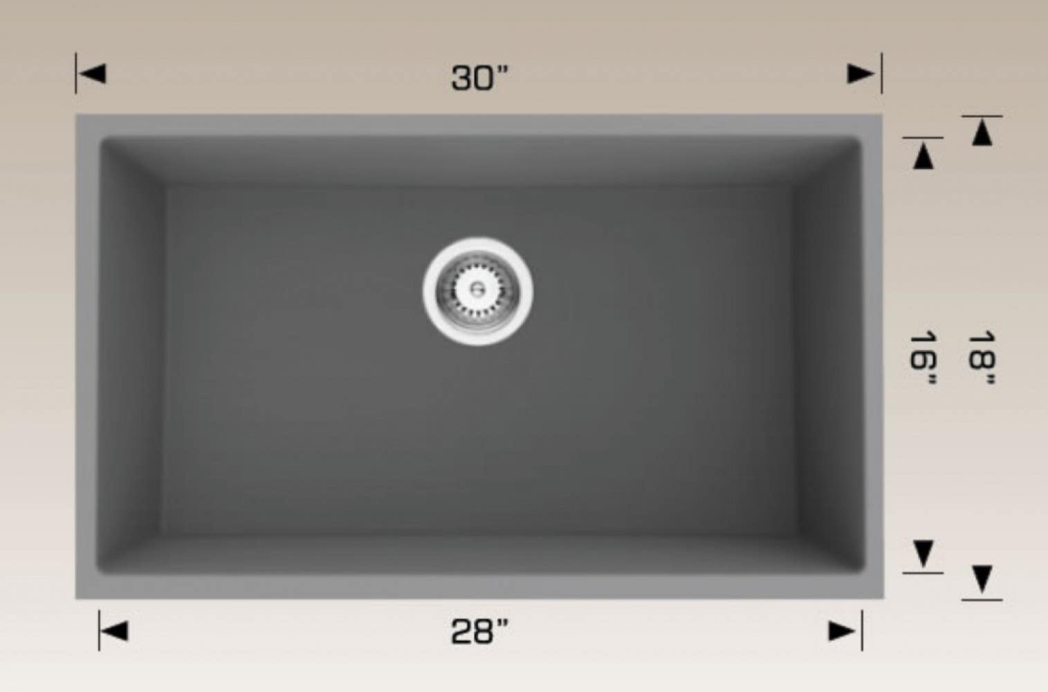 American Imaginations AI-34766 30-in. W CSA Approved Coffee Kitchen Sink With 1 Bowl