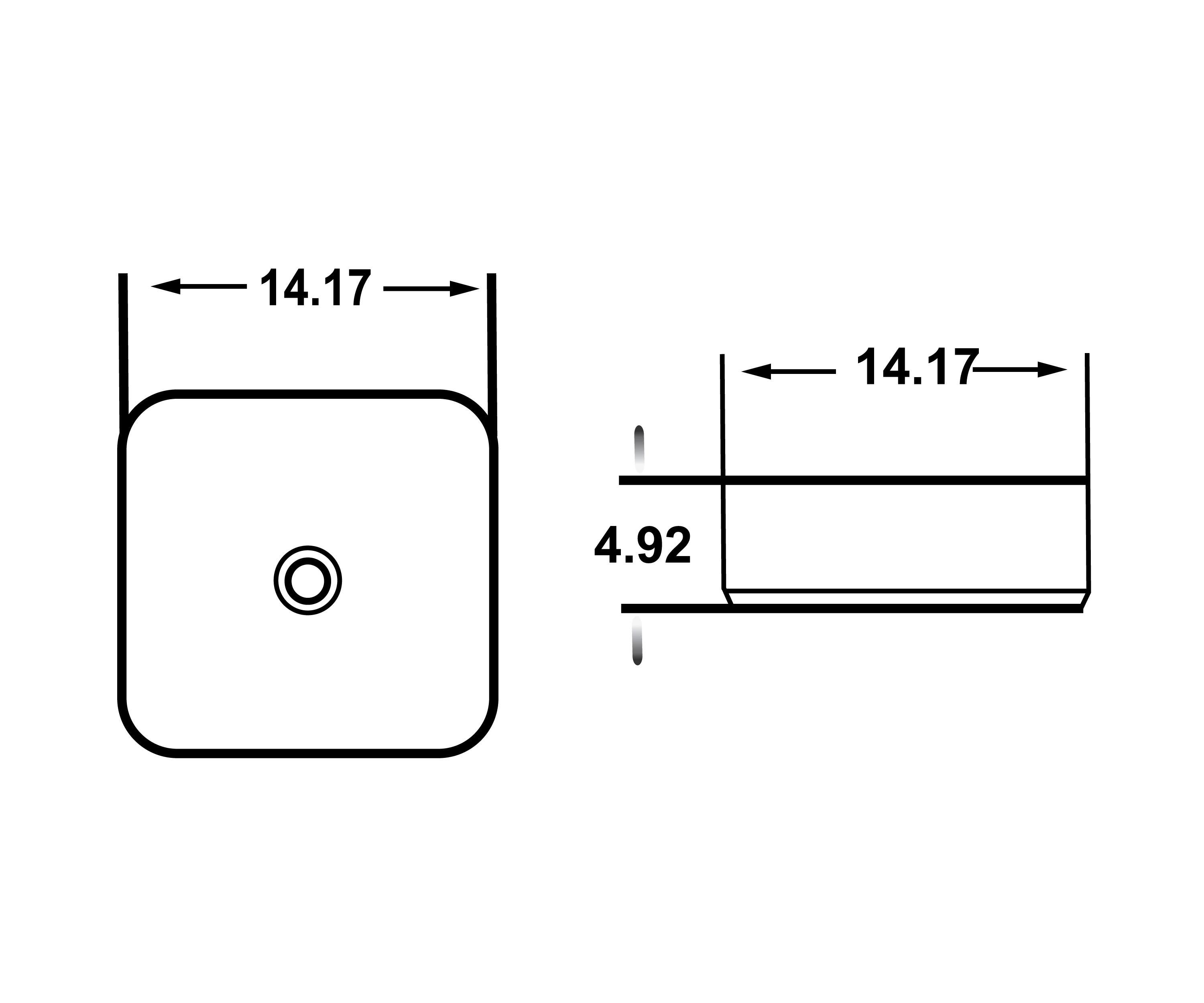 American Imaginations AI-27793 14.17-in. W Above Counter Gold Bathroom Vessel Sink For Deck Mount Deck Mount Drilling