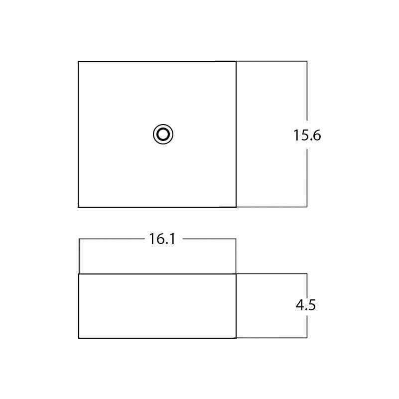 American Imaginations AI-28258 16.1-in. W Above Counter White Bathroom Vessel Sink For Wall Mount Wall Mount Drilling