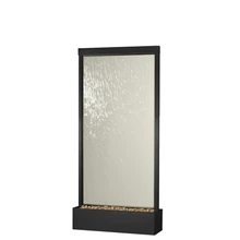 BLUWORLD GR10OC  Grandee Powdercoated Black Onyx - Clear Glass Center Mounted, 118"H X 48"W X 18"D