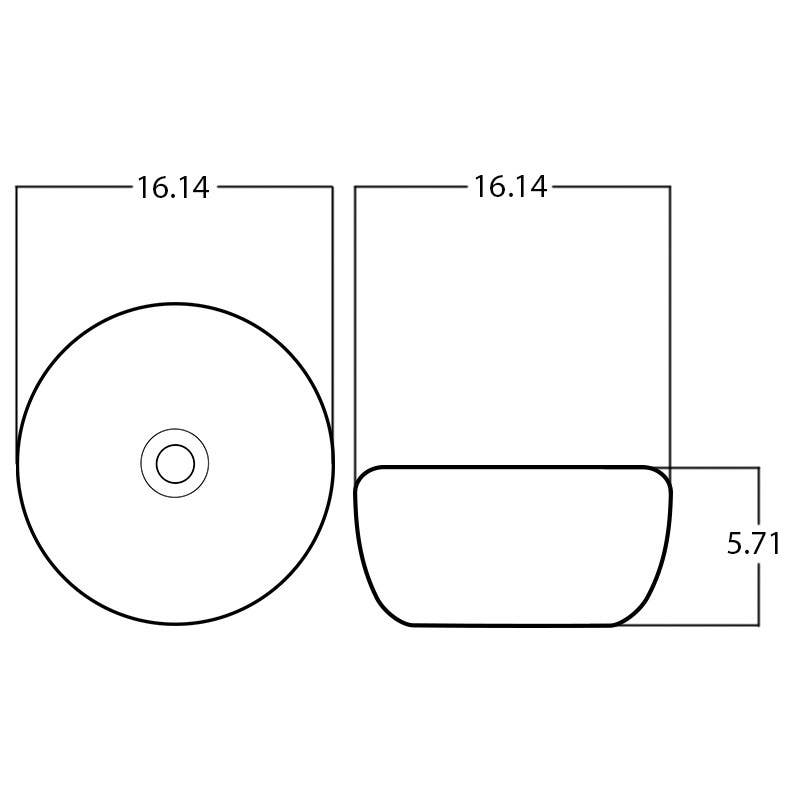 American Imaginations AI-27909 16.14-in. W Above Counter Red Bathroom Vessel Sink For Deck Mount Deck Mount Drilling