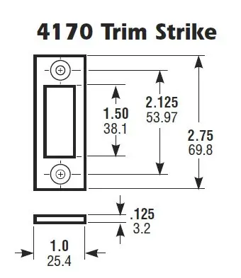 Adams Rite 4505 Flat long lip armored box strike