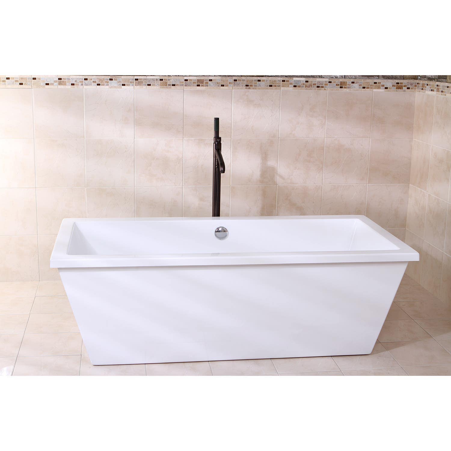 Kingston Brass VTSQ663422 Freestanding Bath Tub