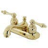 Kingston Brass KB60ALB Two Handle 4" Centerset Bathroom Faucet w/ Brass Pop-up