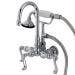 Kingston Brass AEFL Wall Mount Clawfoot Tub Faucets With Hand Shower,Metal Lever