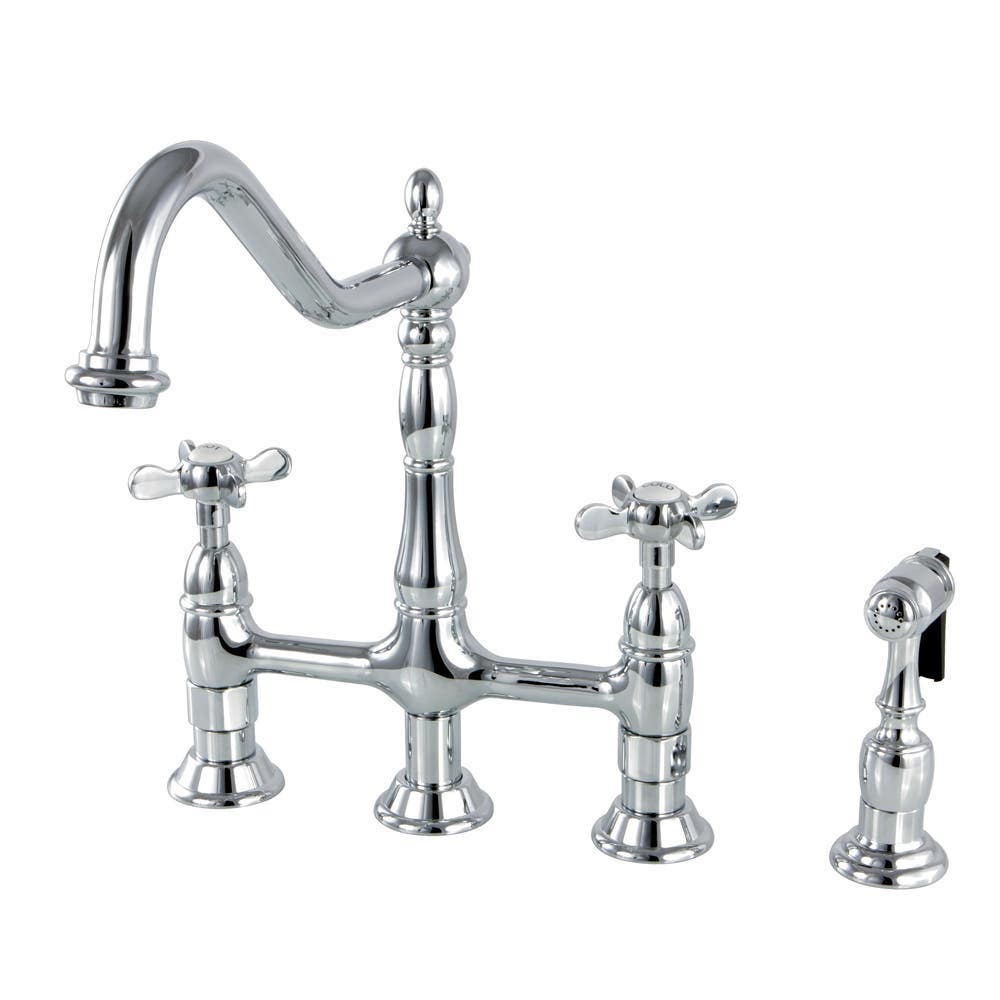 Kingston Brass KS127BEXBS Kitchen Faucet With Brass Sprayer