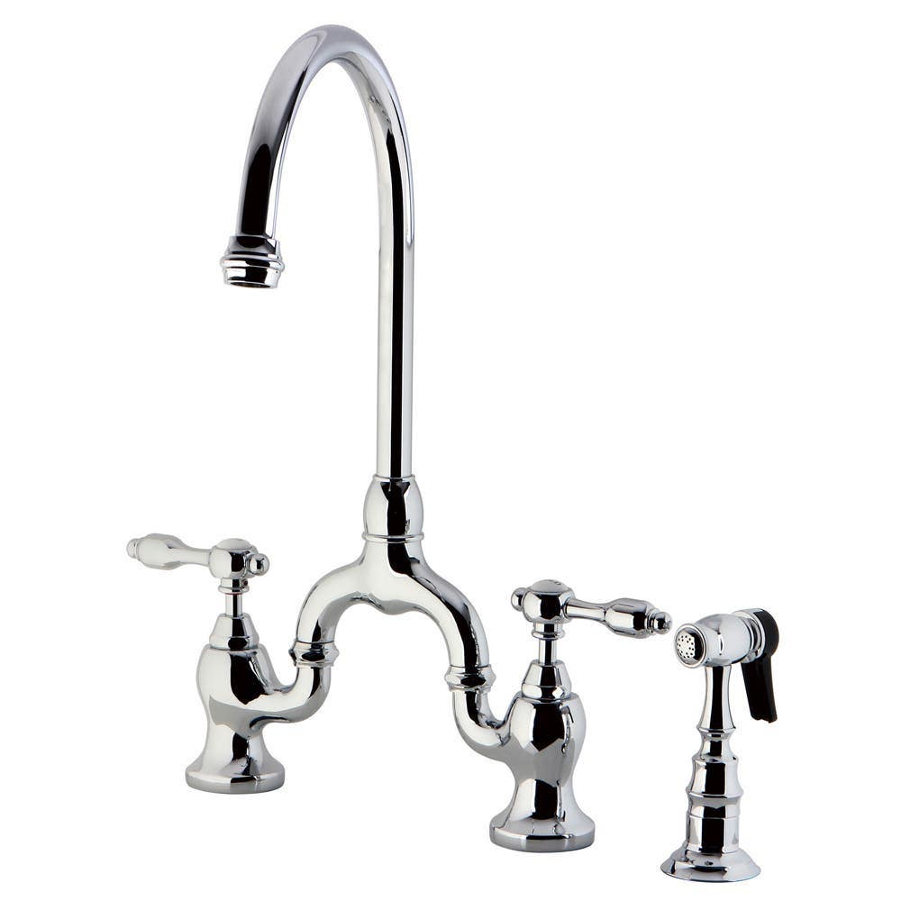 Kingston Brass KS779TALBS Kitchen Faucet With Brass Sprayer