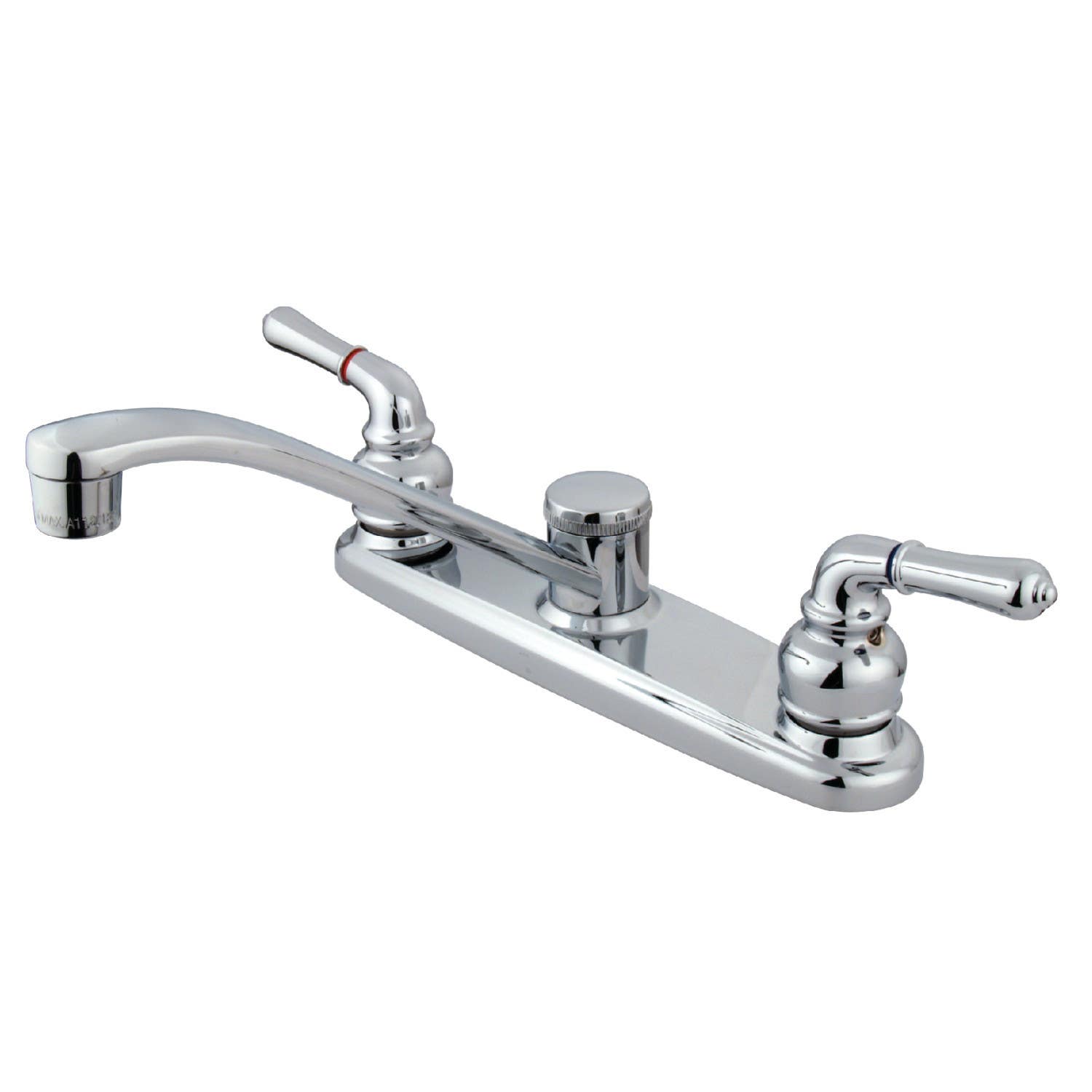 Kingston Brass KB271/2 8" Centerset Kitchen Faucet, Polished Chrome