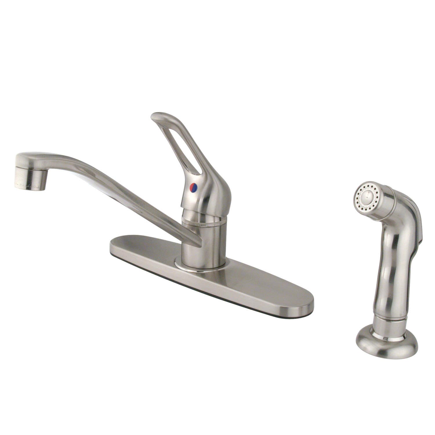Kingston Brass KB562SP 8" Centerset Kitchen Faucet With Matching Finish Plastic Sprayer