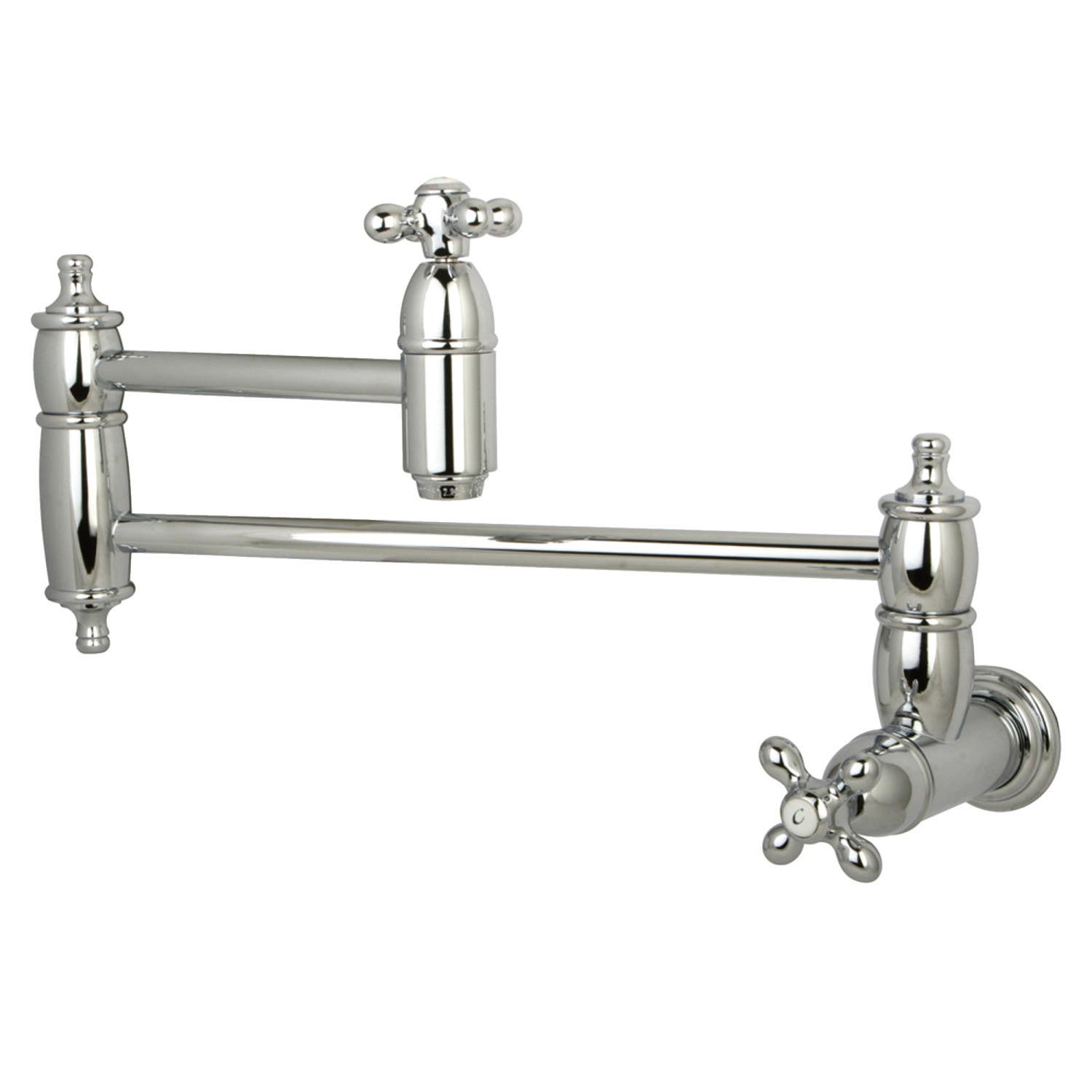 Kingston Brass KS310AX Two-Handle 1-Hole Wall Mount Pot Filler