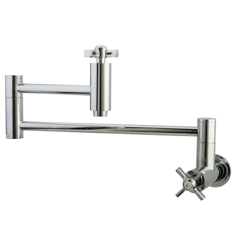 Kingston Brass KS810ZX Two-Handle 1-Hole Wall Mount Pot Filler