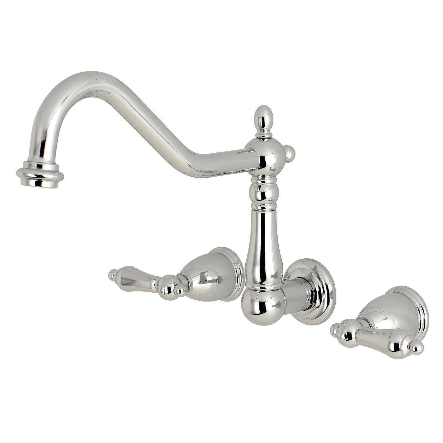 Kingston Brass KS128AL Wall Mount 8" Center Kitchen Faucets