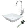 Kingston Brass EV4256S8291 Vessel Sink Combo, White/Polished Chrome