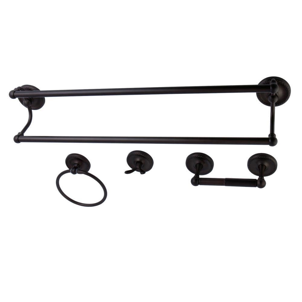 Kingston Brass BAK913478ORB 4-piece Bathroom Hardware Set, Oil Rubbed Bronze
