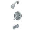 Kingston Brass KB531LP Tub & Shower Faucet, Complete Set, Polished Chrome Finish