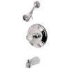 Kingston Brass KB263 Tub & Shower Faucet,Crystal Glass Octagonal