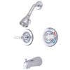 Kingston Brass KB66PL Tub & Shower Faucet With Volume Control,Porcelain Lever