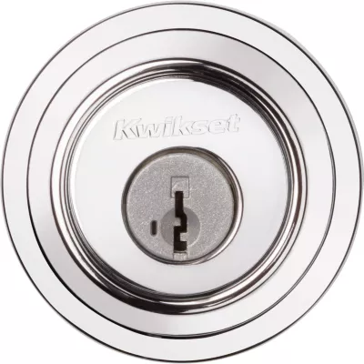 Kwikset 660 RDT Contemporary Round Deadbolt - Keyed One Side, SmartKey Security